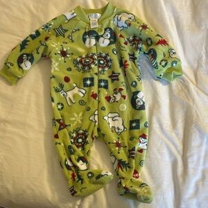 The Children's Place Green Holiday Footie